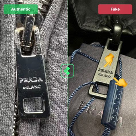 prada zipper real vs fake|prada zippers.